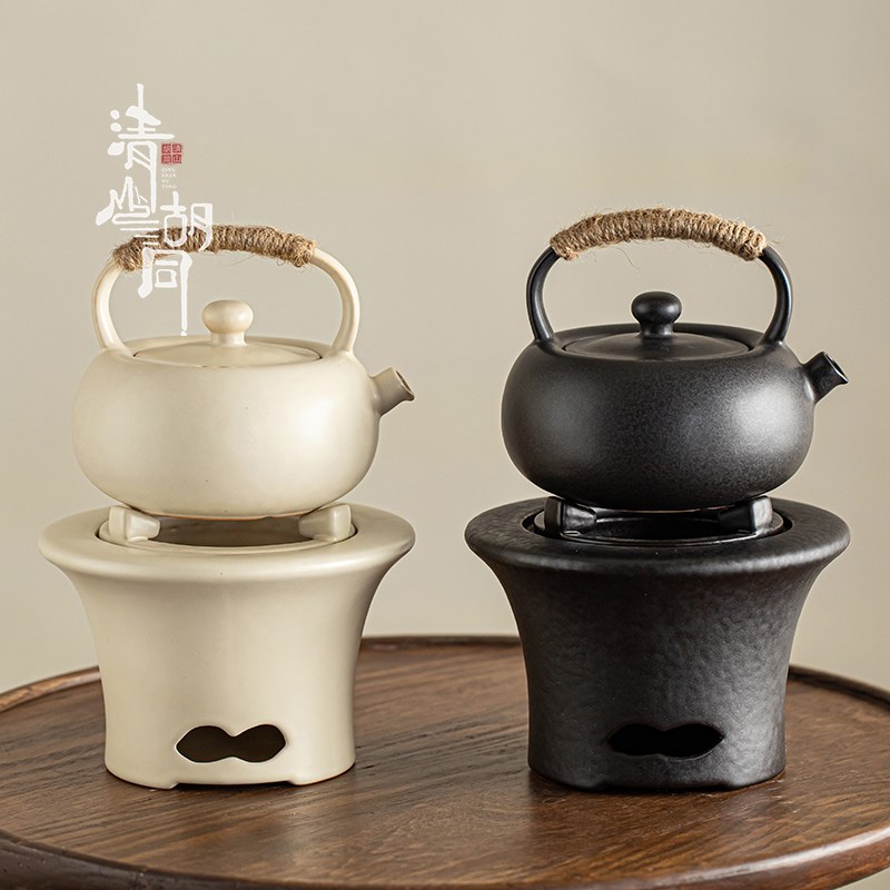 清山胡同家用围炉煮茶陶瓷煮茶壶碳炉套装中式复古提梁壶煮茶煮酒