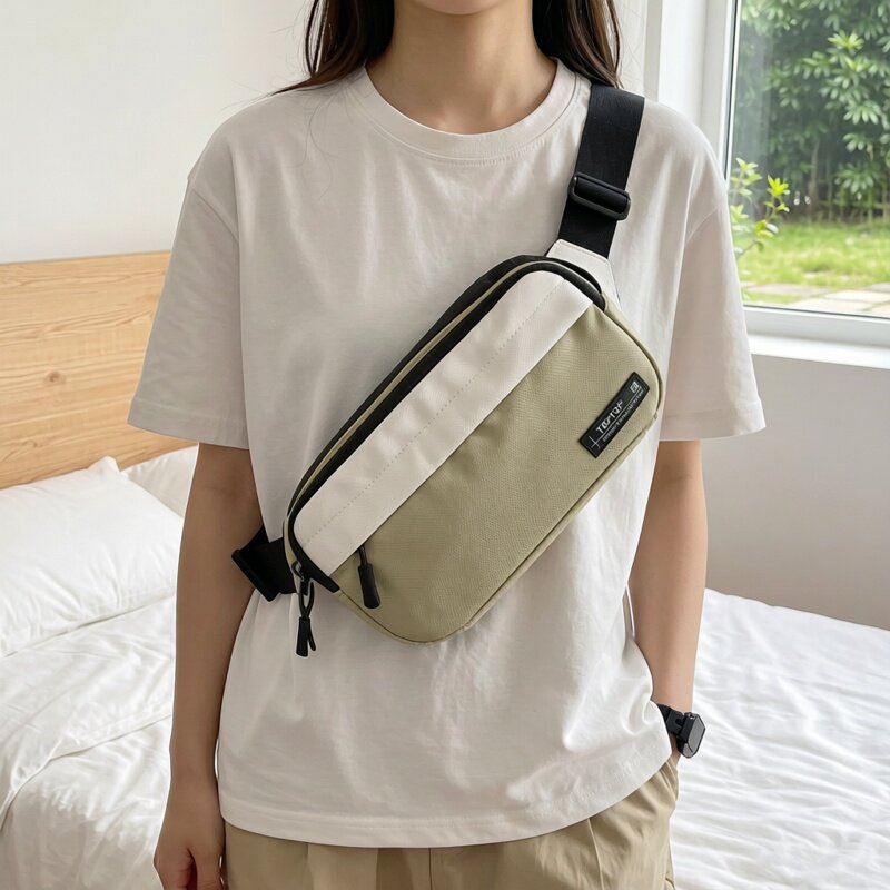 TECTOP/探拓户外运动腰包男款斜挎包女休闲轻便工装邮差包小方包