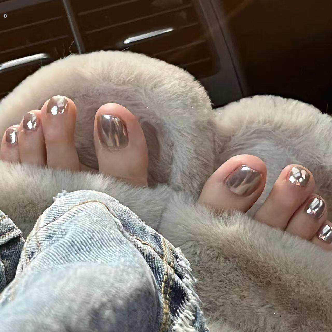 2025新款指甲油免烤快干脚趾甲油水性速干安全持久大樱桃酒红显白