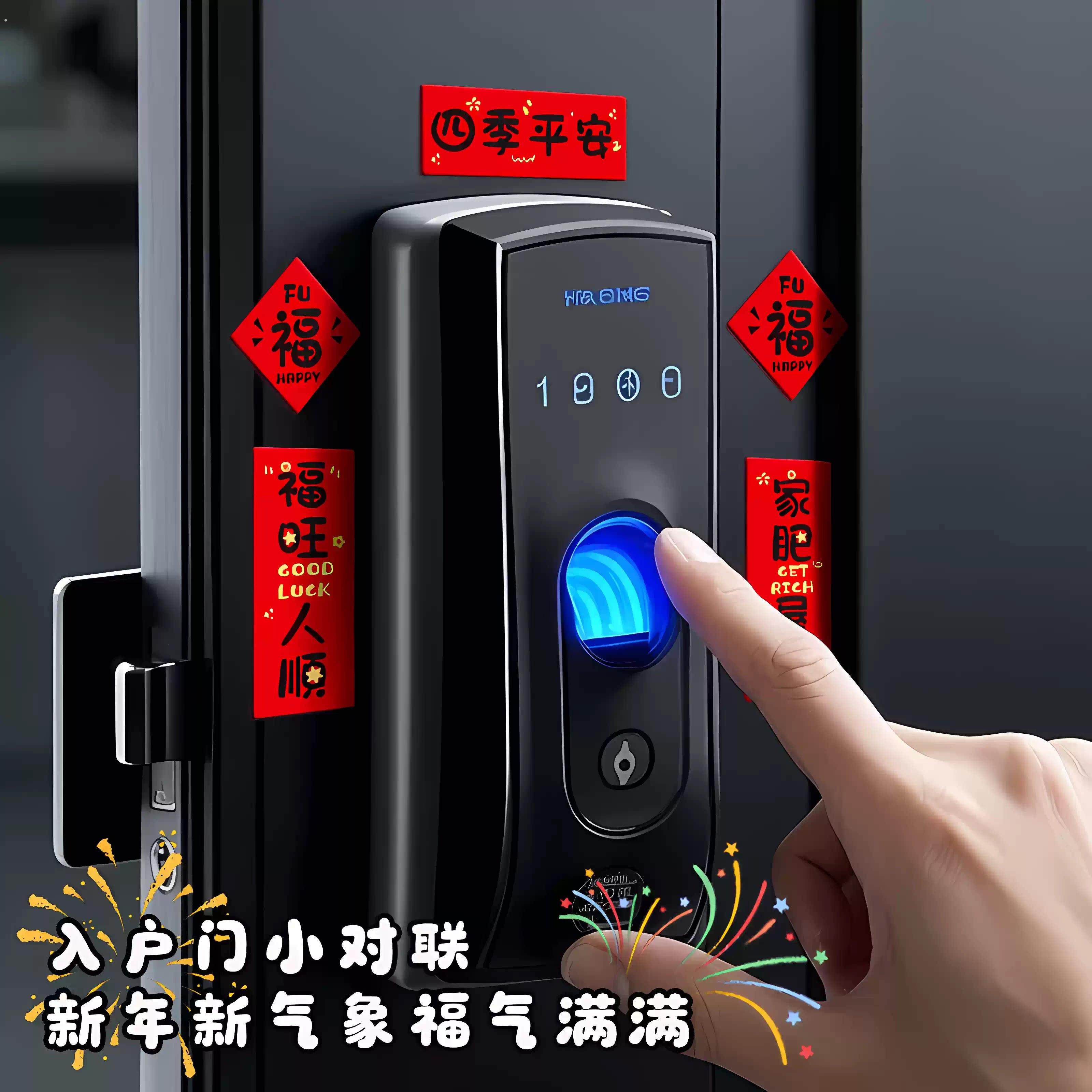 2026迷你门把手磁吸对联冰箱贴装饰乔迁过年入户门布置仪式用品