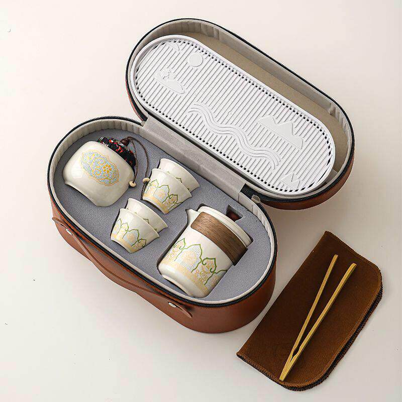 一人独饮小茶具旅行茶具套装户外功夫喝茶简约装备出差便捷快客杯