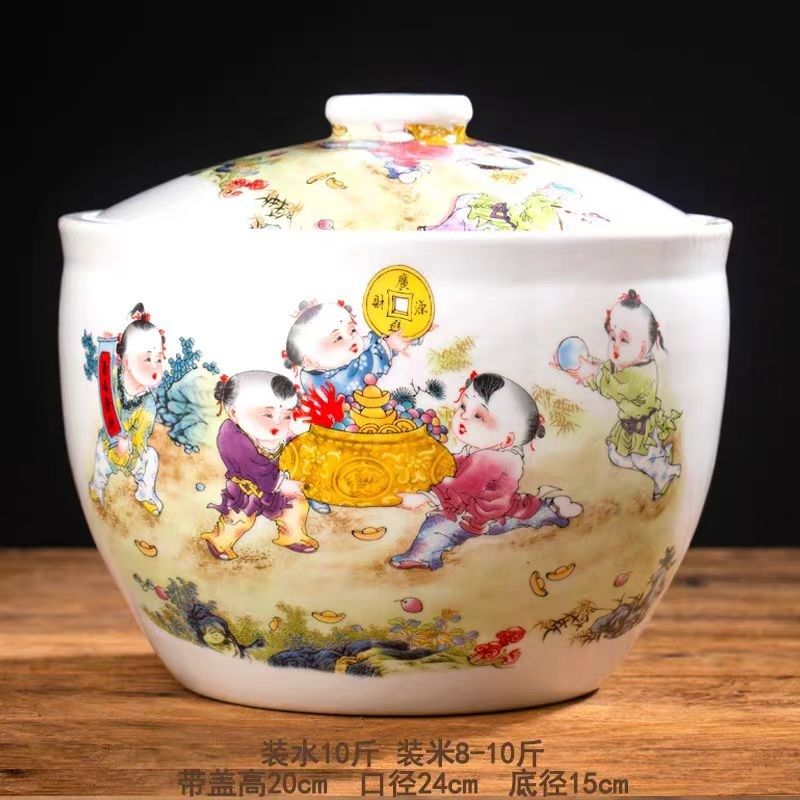 陶瓷米缸中式复古米桶腌咸菜缸凉水缸酿酒缸家用防虫防潮米桶,厨房/烹饪用具,泡菜罐/坛,淘宝优惠券,粉丝福利购,淘宝优惠卷