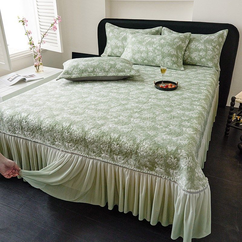 2025新款凉感丝夏季冰丝凉席中分子冰感床裙款软凉席三件套可机洗,床上用品,冰丝席,淘宝优惠券,粉丝福利购,淘宝优惠卷