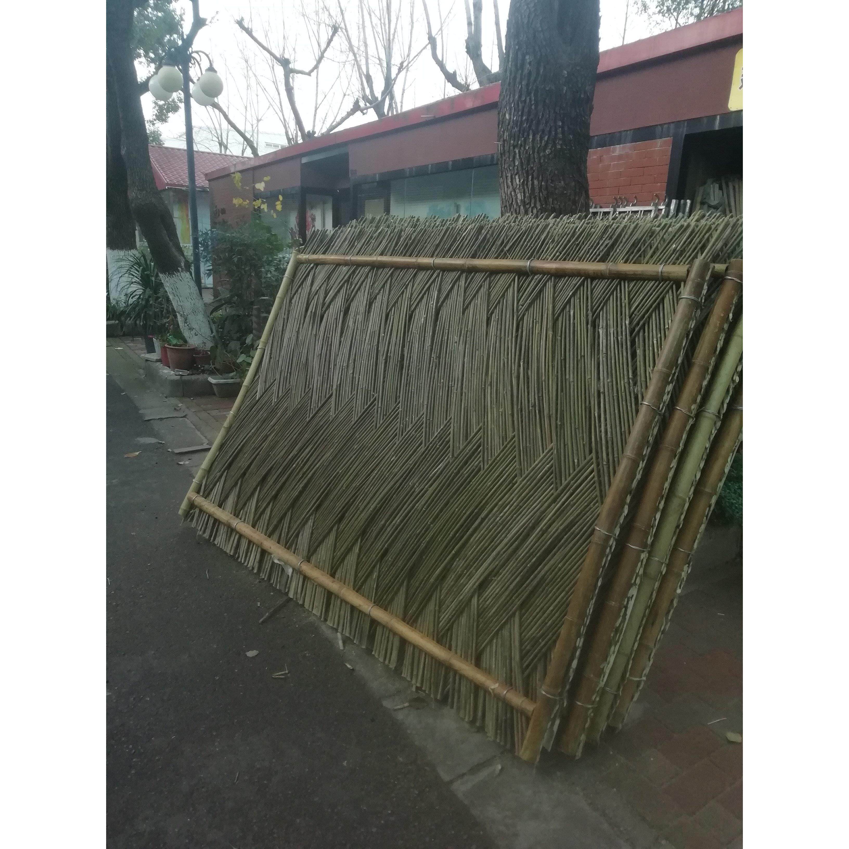 上海老洋房竹篱笆安装花园庭院墙篱笆围墙露台隔断竹栅栏围栏屏风