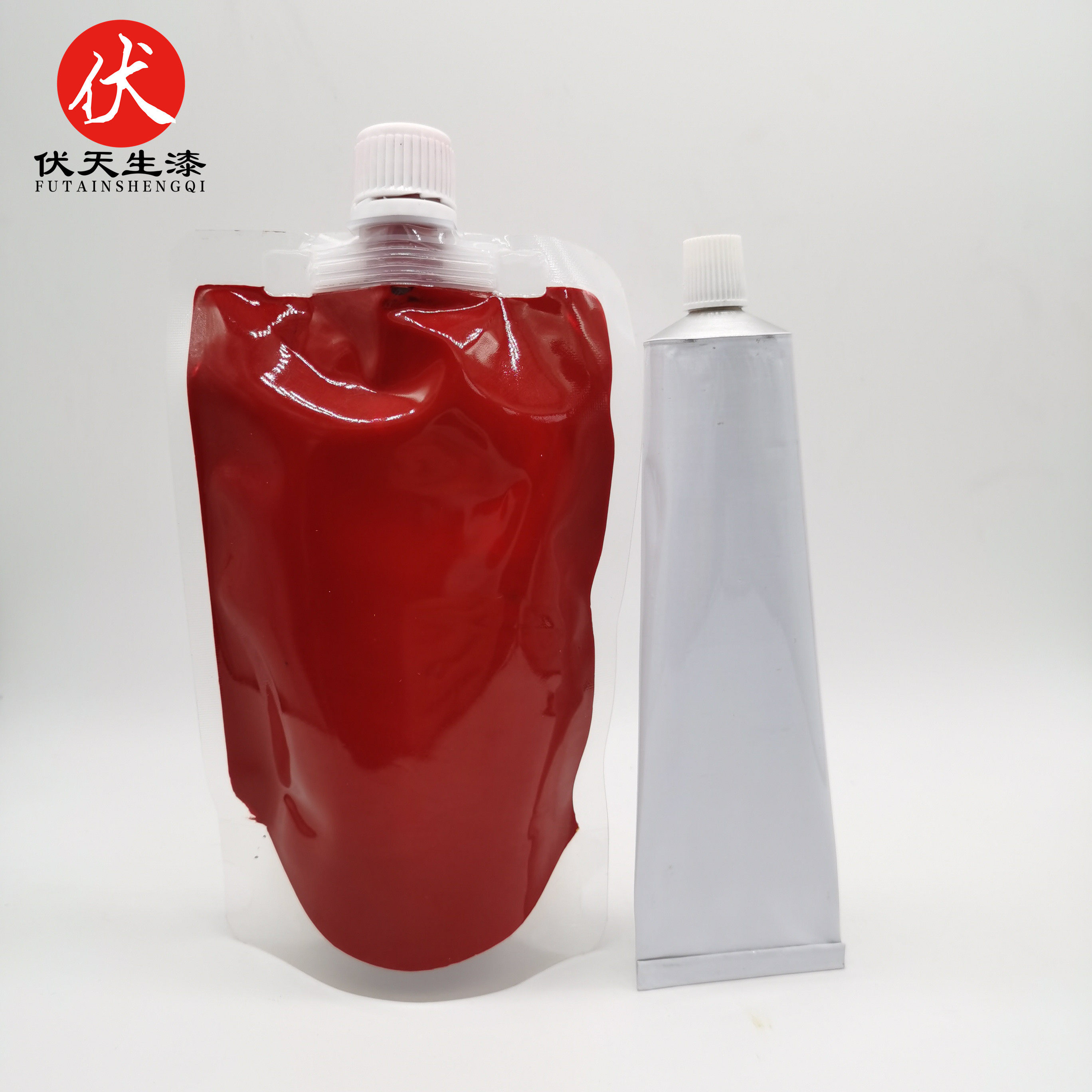 朱红色推光漆/大漆材料/天然大漆 铝管支装/袋装 伏天精制推光漆