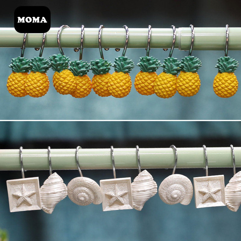 默玛不锈钢钩树脂浴帘挂钩浴帘环浴帘圈装饰钩浴帘配件卡通海洋钩,家庭/个人清洁工具,浴帘配件,淘宝优惠券,粉丝福利购,淘宝优惠卷