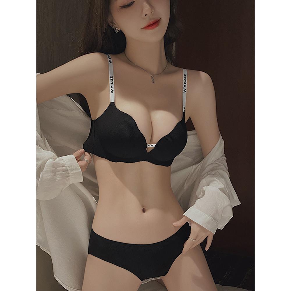 采购产品内衣的妇女与小乳房，夏天薄，无缝，大乳房，小胸罩，字