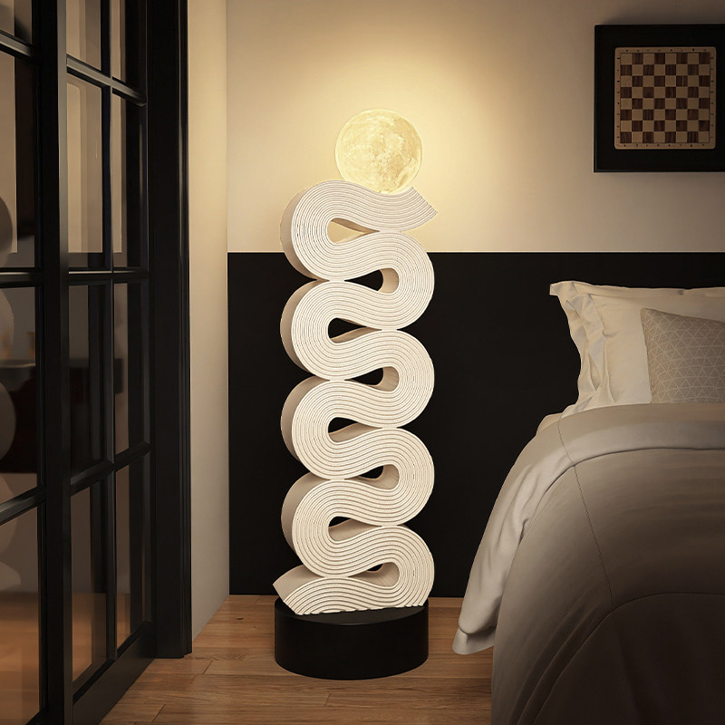 法式中古风落地摆件卧室床头落地灯客厅电视柜沙发旁艺术风装饰品