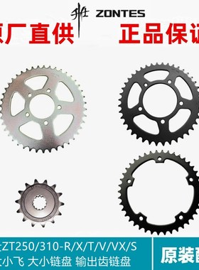 升仕原配件ZT250/310-R/X/T/V/VX/S后大小牙盘大飞从动链轮后齿轮