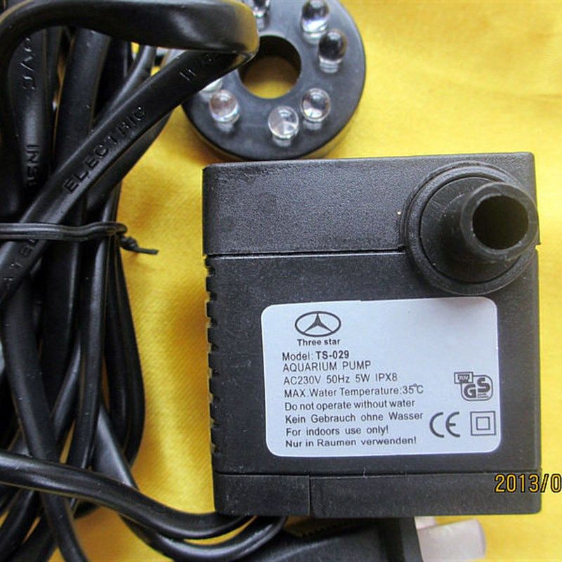 假山抽水泵上水泵流水喷泉小水泵带灯循环小型家用摆件专用配件