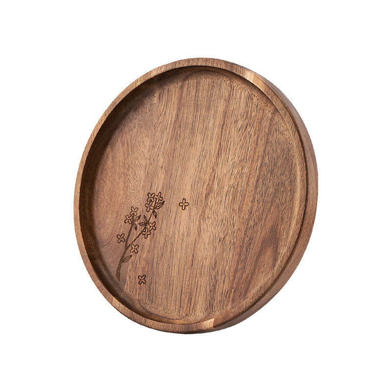 牛排餐盘木质家用木盘圆形盘子西餐盘披萨托盘大号野餐露营盘可携,包装,木托盘,淘宝优惠券,粉丝福利购,淘宝优惠卷