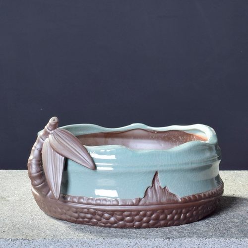 无孔陶瓷大号铜钱草水培花盆水仙睡碗莲荷花缸水养器皿绿萝专用盆