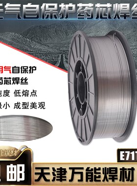 无气自保护焊丝E71T-GS药芯焊丝5公斤二保焊机不用气自保焊丝1.0