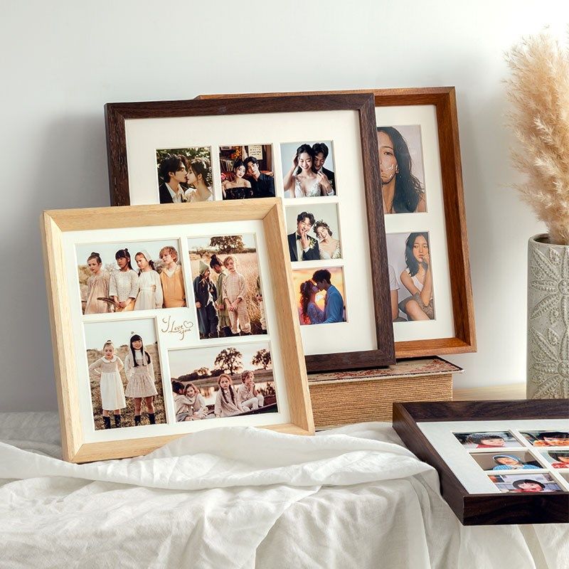 实木4宫格9宫格相框卡纸画框定制照片相片挂墙儿童四九多宫格框架,家居饰品,相框/画框,淘宝优惠券,粉丝福利购,淘宝优惠卷
