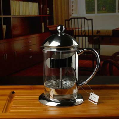 澳雅莱玻璃茶壶过滤滤压壶玻璃冲茶器过滤网不锈钢咖啡壶泡茶壶