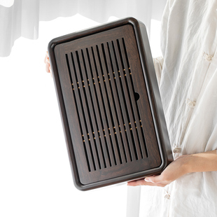 黑檀木实木茶盘茶台家用小号茶托盘鸡翅木蓄储水沥水茶盘茶具茶海