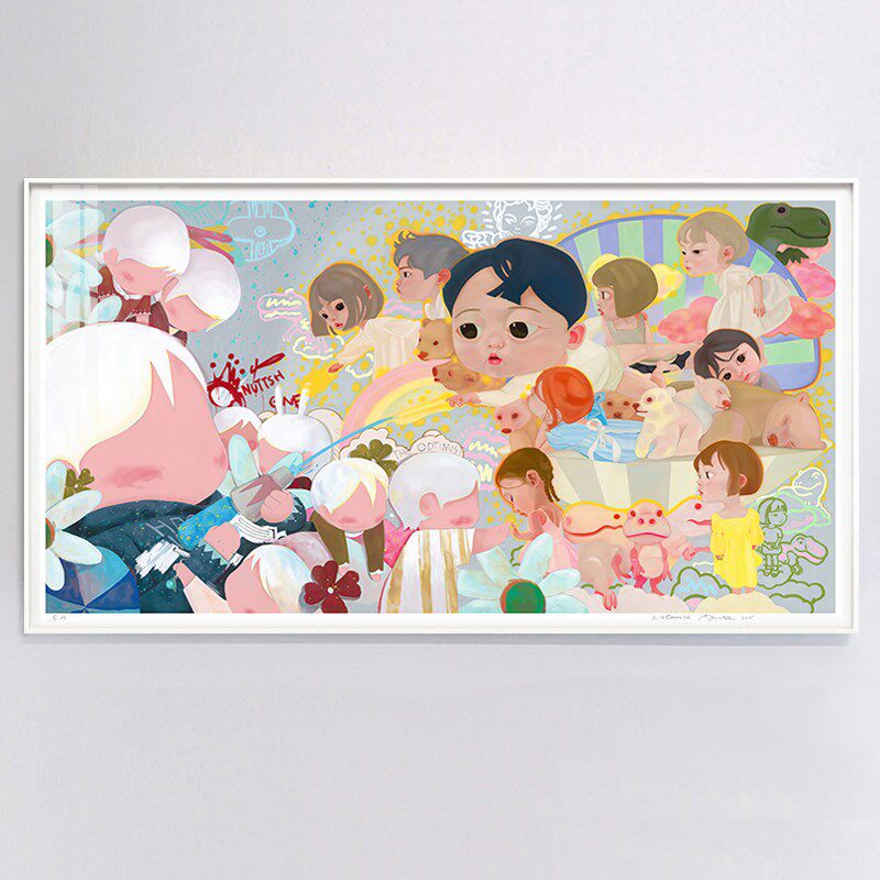 AOCA 潮流艺术画刘颖版画大尺寸画巨幅客厅装饰画卧室挂画 我们