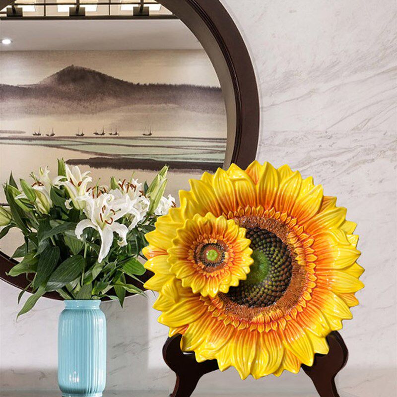 手绘陶瓷中式风格装饰摆盘电视柜装饰品玄关摆件博古架装饰瓷盘,家居饰品,装饰坐盘/挂盘,淘宝优惠券,粉丝福利购,淘宝优惠卷