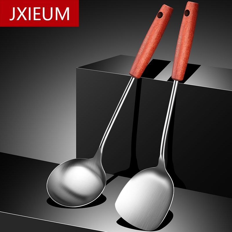 德国高档304不锈钢木柄锅铲汤勺炒菜铁锅铲家用漏勺 厨具套装一体,厨房/烹饪用具,锅铲,淘宝优惠券,粉丝福利购,淘宝优惠卷