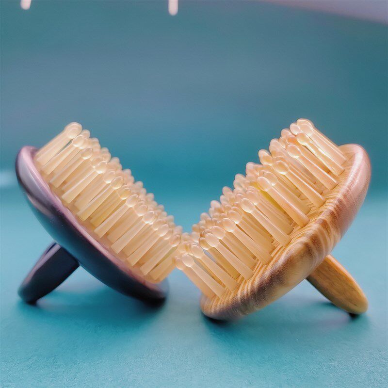 【卖檀翁】檀木按摩头部经络梳家用牛角头疗秃头固发通经络按摩梳