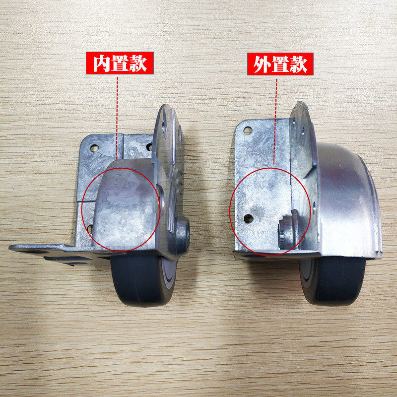 极速武汉3寸f锌合金铝箱轮子 铝合金人造橡胶TPR静音航空箱脚轮