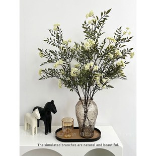植玩仿真花小手球雪柳枝条客厅卧室桌面摆件永生花假花摄影绿植