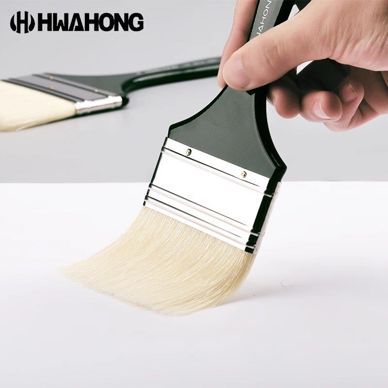 韩国Hwahong华虹猪鬃画笔丙烯油画排笔绘画墙绘水粉画笔刷子画画