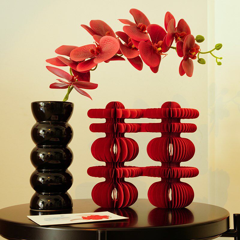 薇妮婚品喜字婚房布置桌面装饰双囍折纸摆件结婚卧室客厅婚庆花瓶,节庆用品/礼品,婚房装扮用品,淘宝优惠券,粉丝福利购,淘宝优惠卷