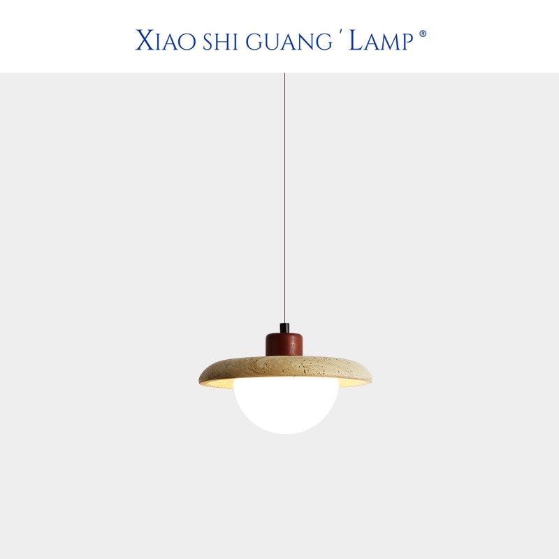 复古侘寂风民宿餐厅黄洞石飞碟吊灯高级茶室书房吧台岛台吊线灯具,家装灯饰光源,床头/玄关/吧台/过道吊灯,淘宝优惠券,粉丝福利购,淘宝优惠卷