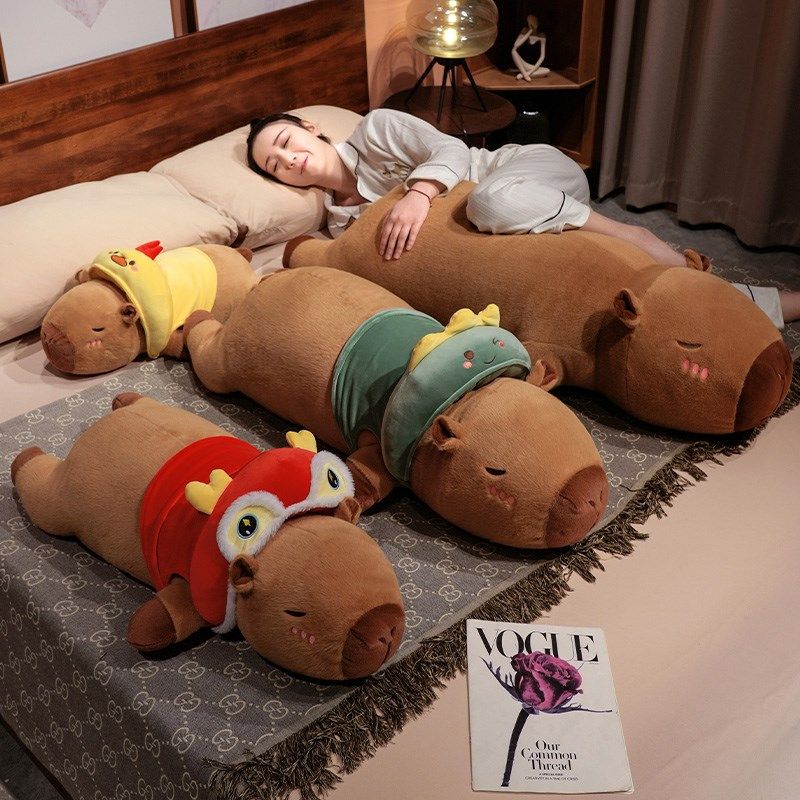卡皮巴拉玩偶长条抱枕女生床上侧睡夹腿枕头水豚靠垫男生款大靠枕,居家布艺,靠垫/抱枕,淘宝优惠券,粉丝福利购,淘宝优惠卷