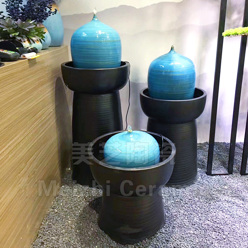 创意流水陶罐组合循环水景观喷泉陶缸水琴加湿器摆件陶瓷喷水花瓶,家居饰品,流水摆件,淘宝优惠券,粉丝福利购,淘宝优惠卷