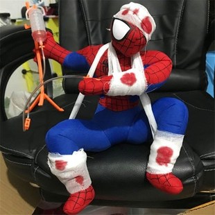 车后尾公仔搞笑汽车外饰品蜘蛛侠车顶玩偶斗音恶搞W车载公仔汽车