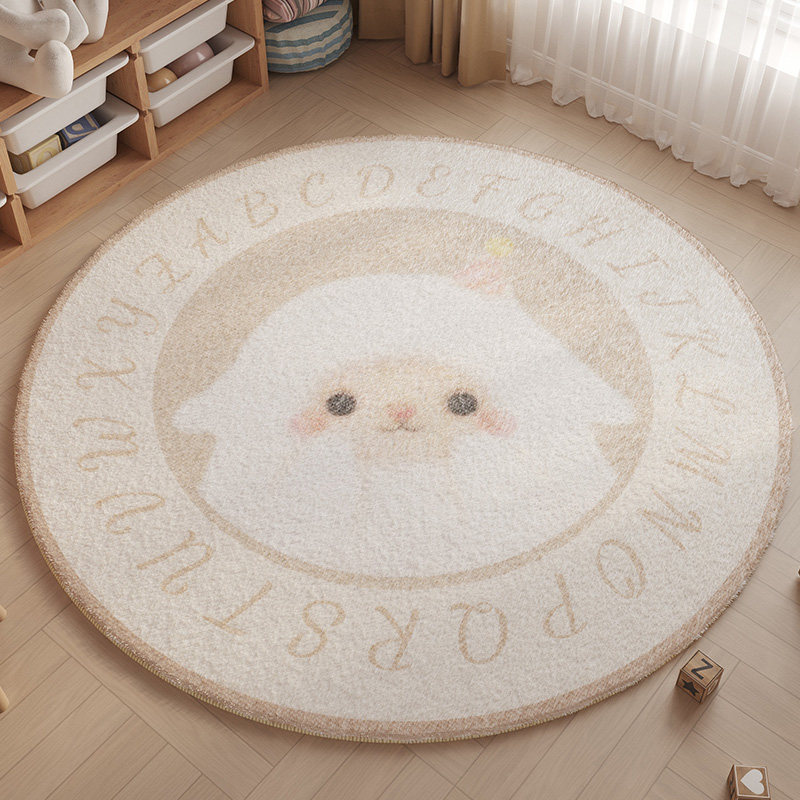 圆形地垫儿童房阅读区垫子学习桌电脑椅子卡通爬爬垫卧室书房地毯,居家布艺,地毯,淘宝优惠券,粉丝福利购,淘宝优惠卷
