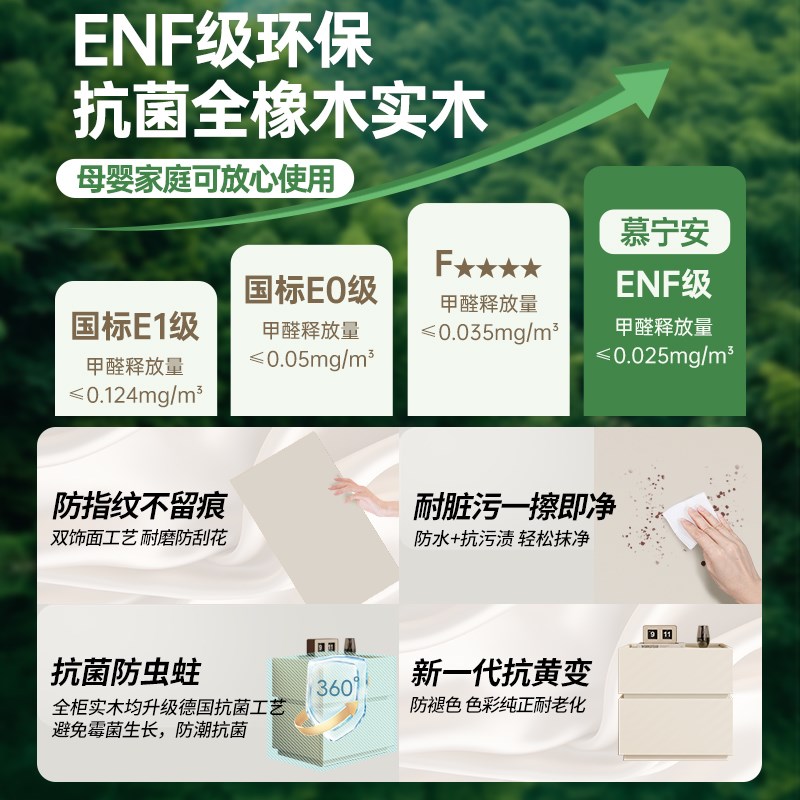 定制实木床头柜客厅收纳靠墙抽屉储物柜奶油白魔方橡木三四六斗柜