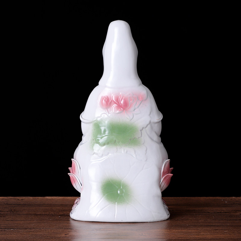 陶瓷送子观音家用观音菩萨摆件佛像求子观世音菩萨中式人物 - 实物图