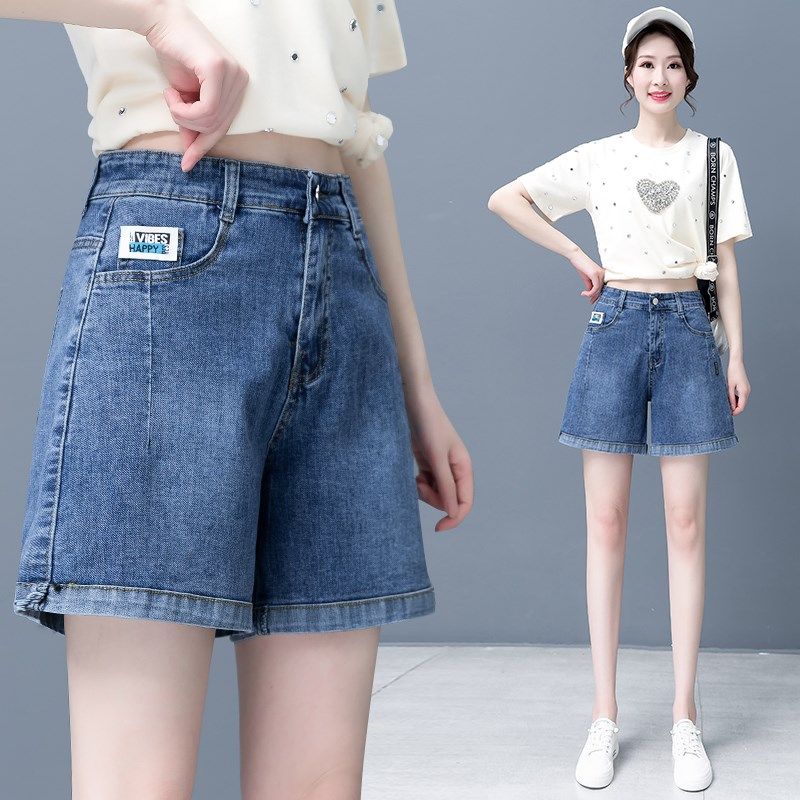 牛仔四分短裤女2024新款夏薄款宽松外穿a字阔腿裤高腰显瘦五分裤,女装/女士精品,牛仔裤,淘宝优惠券,粉丝福利购,淘宝优惠卷