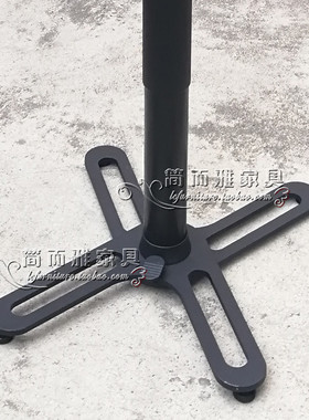 新款时尚升降又折叠酒吧桌家用轻奢创意高吧台全黑色铁艺高脚圆桌