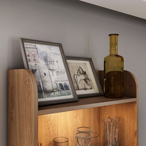 美宅 吧台桌家用靠墙 简约红酒柜客厅小吧台北欧隔断柜酒柜餐边柜