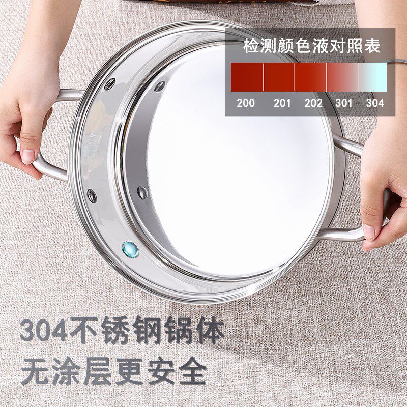 304不锈钢套装锅具组合加厚汤锅奶锅煎锅家用三件套电磁炉通用