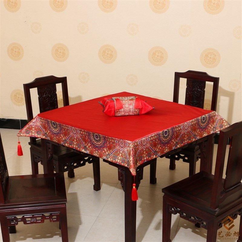 中式餐桌桌旗桌布防水防油茶几布艺桌垫隔热垫台布方桌布定制定做,居家布艺,桌布,淘宝优惠券,粉丝福利购,淘宝优惠卷