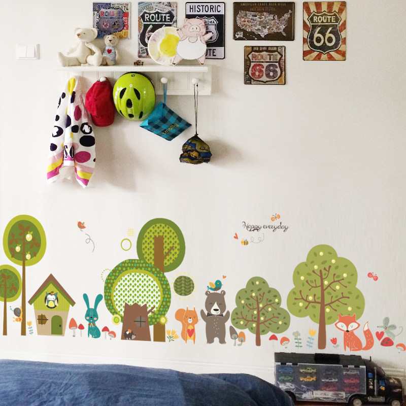卡通墙贴儿童房墙面装饰3d立体贴画过道墙角贴墙裙贴纸踢脚线自粘,家居饰品,软装墙贴,淘宝优惠券,粉丝福利购,淘宝优惠卷