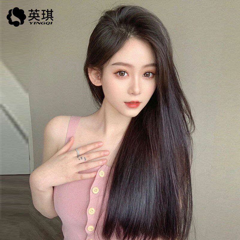 u型假发女长发长直发真人发丝一片式接发片增发量隐形自然半头套