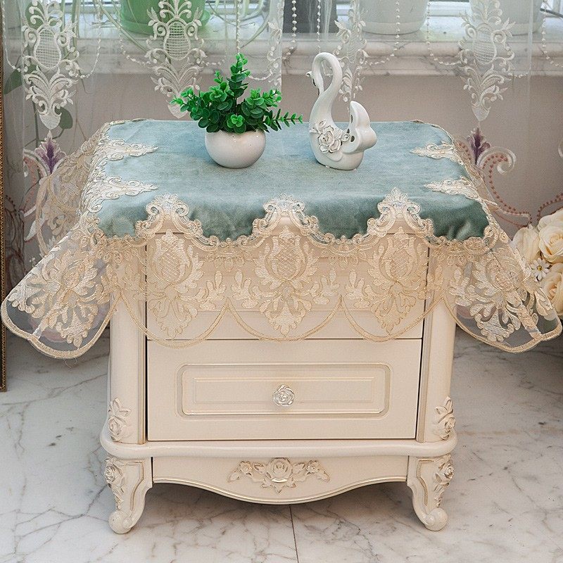 桌布布艺蕾丝卧室床头柜盖布角几台布冰箱洗衣机空调防尘罩万能盖,居家布艺,桌布,淘宝优惠券,粉丝福利购,淘宝优惠卷