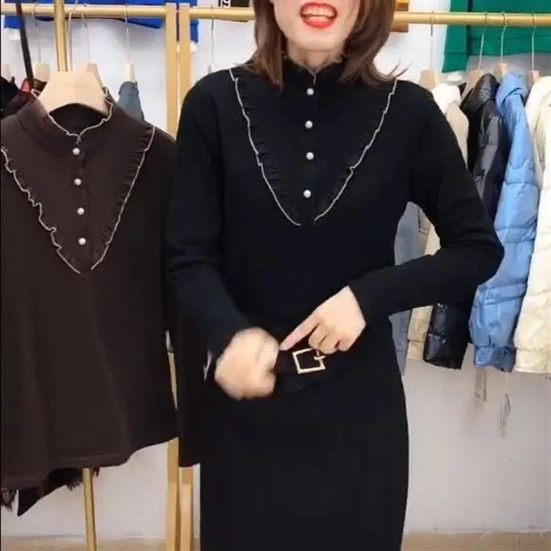 打底衫女内搭2023新款秋冬加绒加厚半高领中年妈妈大码木耳边上衣,女装/女士精品,大码内搭,淘宝优惠券,粉丝福利购,淘宝优惠卷