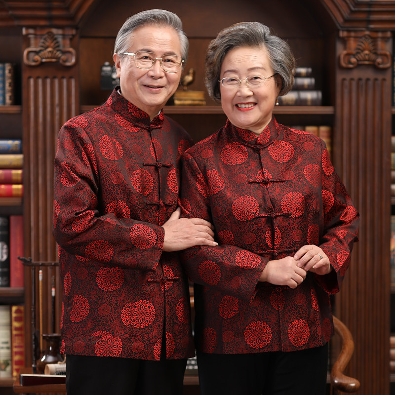 老人生日唐装男中老年爸妈婚礼服中国风爷爷奶奶过寿秋冬情侣外套,男装,唐装,淘宝优惠券,粉丝福利购,淘宝优惠卷