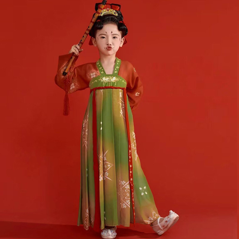 女童汉服唐宫夜宴古风儿童中国风唐装舞蹈演出服敦煌表演服古典舞,童装/婴儿装/亲子装,汉服,淘宝优惠券,粉丝福利购,淘宝优惠卷