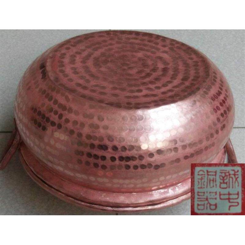 手工纯铜炖锅加厚铜砂锅24-30厘米中式风格陶瓷内胆家用商用铜煮