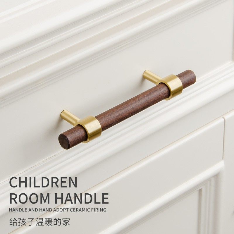 实木家具衣柜胡桃木拉手纯铜新中式衣柜门把手简约橱柜黄铜小拉手,基础建材,小拉手,淘宝优惠券,粉丝福利购,淘宝优惠卷