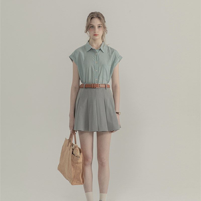 三十三 两色衬衫两色半裙套装,女装/女士精品,衬衫,淘宝优惠券,粉丝福利购,淘宝优惠卷