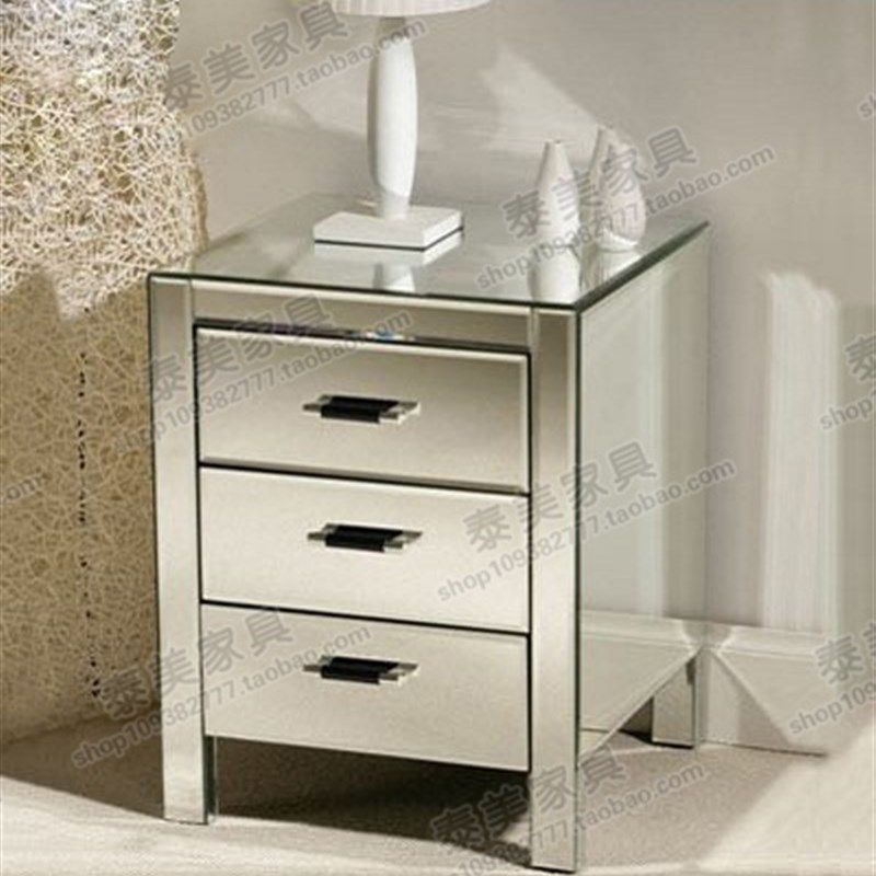 镜面装饰柜家具床头柜多功能储物柜边柜欧式家具新古典玻璃斗柜,住宅家具,床头柜,淘宝优惠券,粉丝福利购,淘宝优惠卷